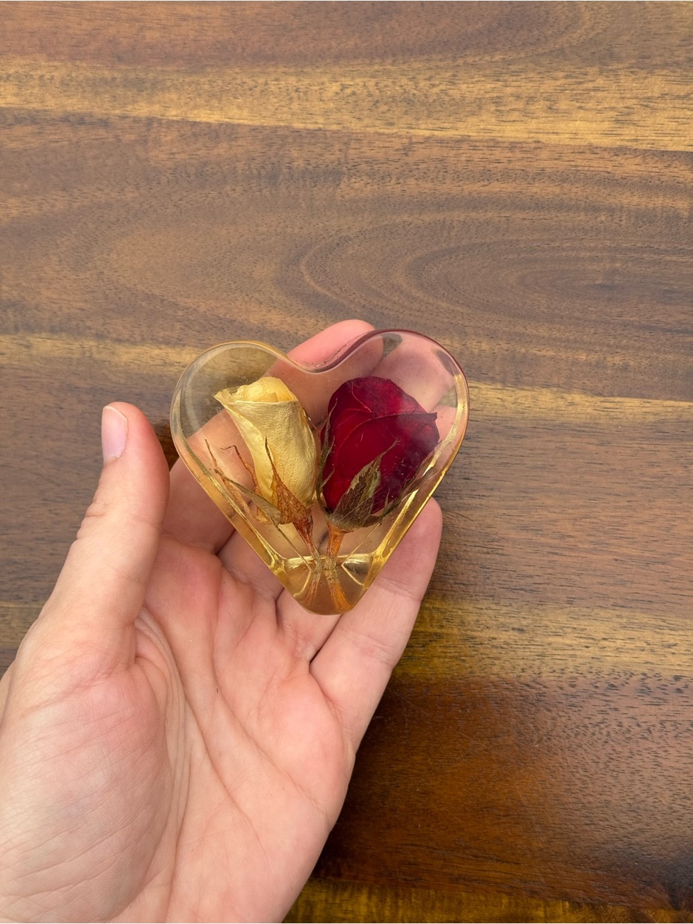 Resin Flower Preservation, Heart shaped flowers, Unique Floral home decor